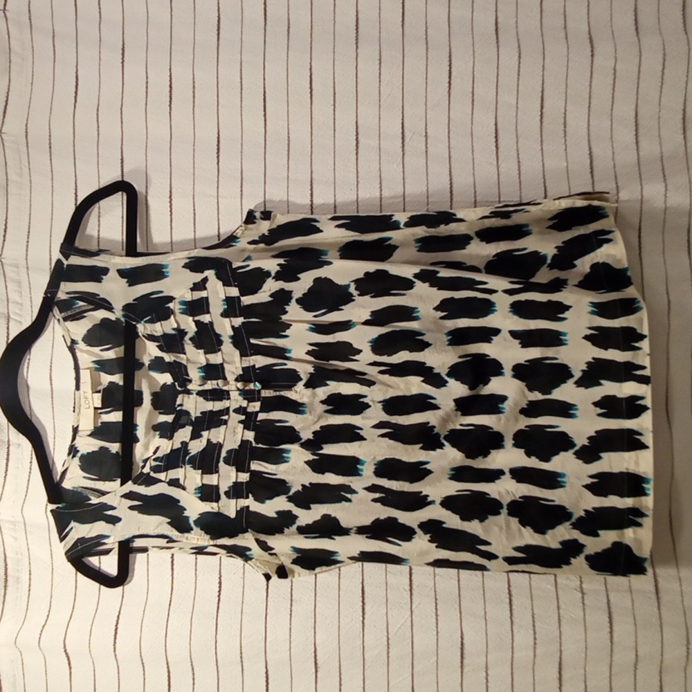LOFT silk/cotton patterned top